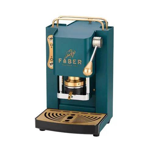 FABER MACCHINA DA CAFFE' A CIALDE PRO MINI DELUXE BRITISH GREEN - TecnoRoyal