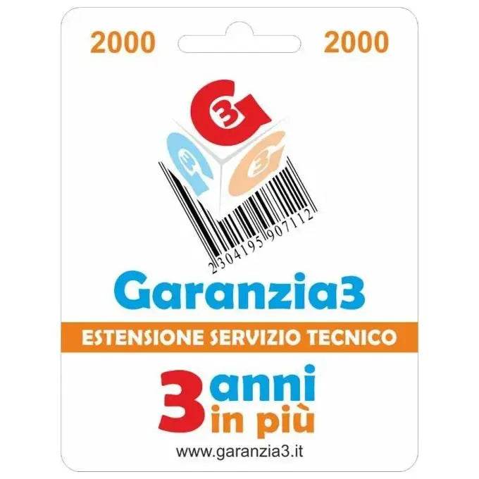 Garanzia3 Estensione di servizio tecnico 3 anni in più con massimale di copertura a 2000 euro - TecnoRoyal