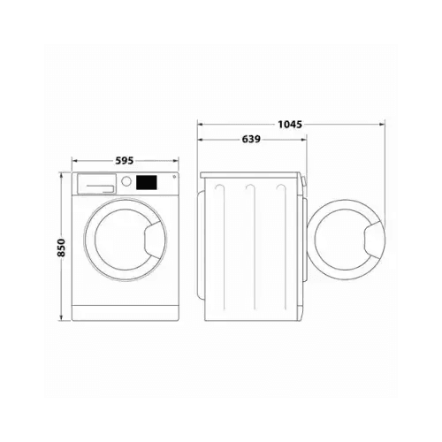 HOTPOINT LAVASCIUGA 10/7KG INVERTER VAPORE E 1400 GIRI NDB 10736 WA IT - TecnoRoyal