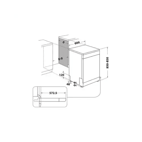 HOTPOINT LAVASTOVIGLIE LIBERA INSTAL.14 COPERTI E INOX H2F HL626 X - TecnoRoyal