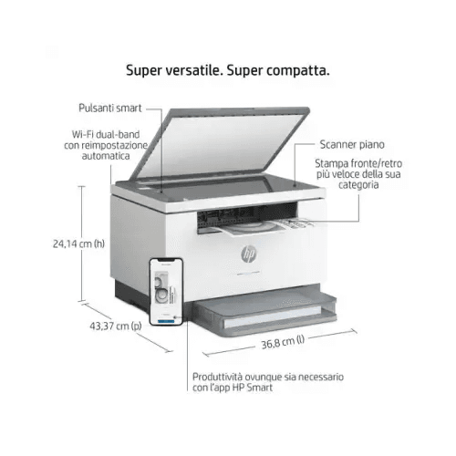 HP MULTIFUNZIONE LASER B/N LASERJET M234DW WIFI/LAN/USB 6GW99F - TecnoRoyal