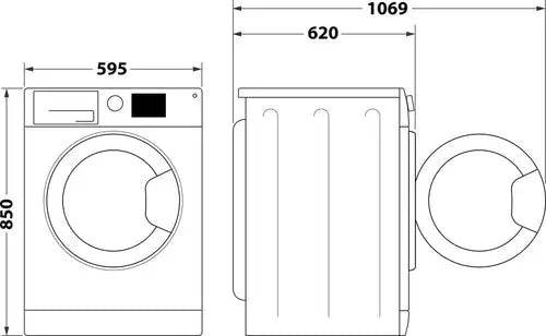 INDESIT LAVATRICE 10KG INVERTERVAPORE A 1400GIRI BWA 101496X WV IT - TecnoRoyal