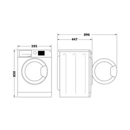 INDESIT LAVATRICE 7KG SLIM INNEX VAPORE B 1200GIRI BWSA 7125X WV IT - TecnoRoyal