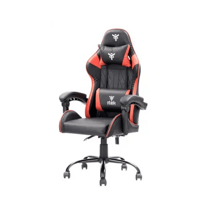 ITEK SEDIA GAMING RHOMBUS PF10 DOPPIO CUSCINO NERO/ROSSO ITCGPF10BR - TecnoRoyal