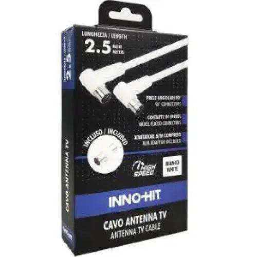 Inno-Hit Cavo Antenna M/F Spina 90 2.5m Bianco - TecnoRoyal