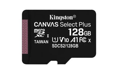 KINGSTON MICRO SD 128GB CANVAS PLUS SDCS2/128GBSP CL10 - TecnoRoyal