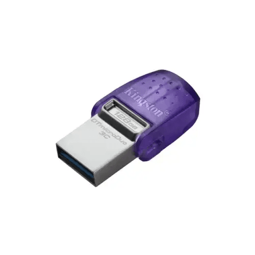 KINGSTON PENDRIVE 128GB MICRODUO OTG TYPE-C/USB DTDUO3CG3/128GB USB3.2 - TecnoRoyal