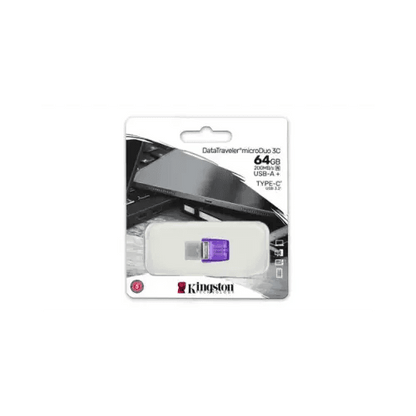 KINGSTON PENDRIVE 64GB MICRODUOOTG TYPE-C/USB DTDUO3CG3/64GB USB3.2 - TecnoRoyal