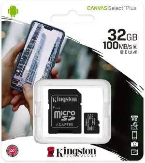 Kingston Micro SD 32GB Classe 10 SDCS2/32GB + Adattatore SD - TecnoRoyal