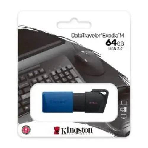 Kingston Pendrive USB-A 3.2 64GB DTXM/64GB Nero/Blu - TecnoRoyal