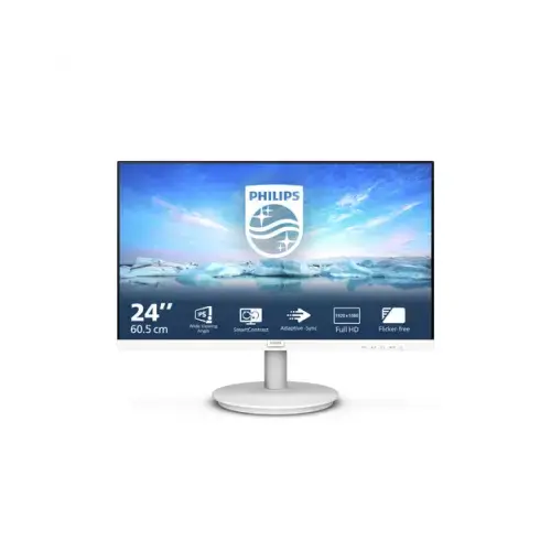 Philips monitor 24’’ ips fhd multimediale vga/hdmi bianco 241v8aw/00 - monitor philips 24 ips fhd multimedia bianco