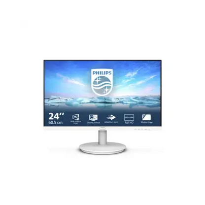 Philips monitor 24’’ ips fhd multimediale vga/hdmi bianco 241v8aw/00 - monitor philips 24 ips fhd multimedia bianco