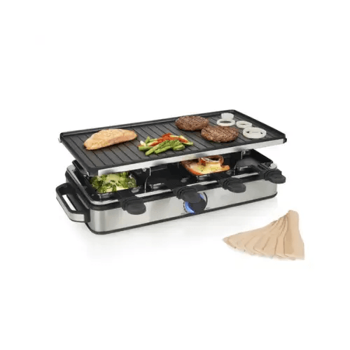 PRINCESS BISTECCHIERA RACLETTE 8 DELUXE GRIGLIA 42x21cm 1400W - TecnoRoyal