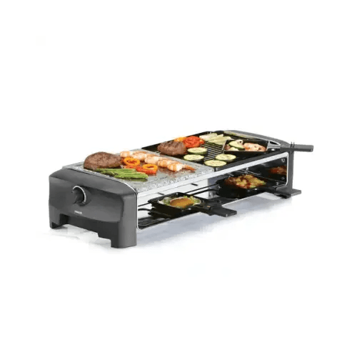 PRINCESS BISTECCHIERA RACLETTE 8 STONE GRIGLIA + PIETRA 42x42CM 1400W - TecnoRoyal