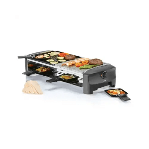 PRINCESS BISTECCHIERA RACLETTE 8 STONE GRIGLIA + PIETRA 42x42CM 1400W - TecnoRoyal