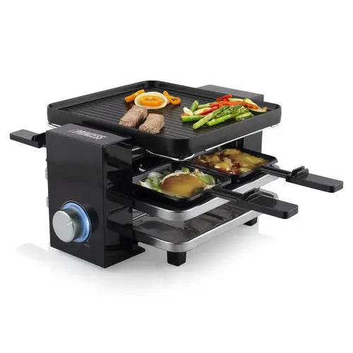 PRINCESS BISTECCHIERA RACLETTE PIANO BLACK 4 GRIGLIA 50x60cm 700W - TecnoRoyal