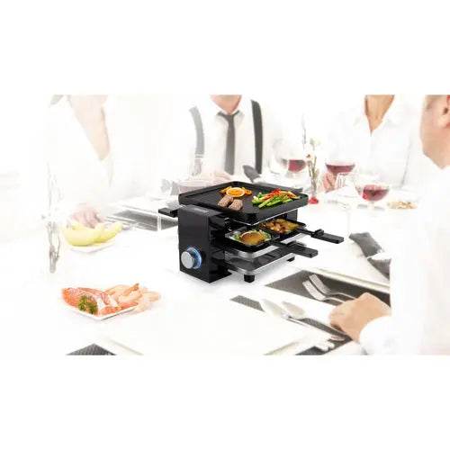 PRINCESS BISTECCHIERA RACLETTE PIANO BLACK 4 GRIGLIA 50x60cm 700W - TecnoRoyal