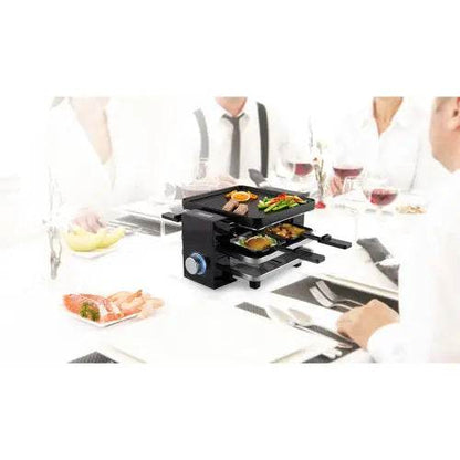 PRINCESS BISTECCHIERA RACLETTE PIANO BLACK 4 GRIGLIA 50x60cm 700W - TecnoRoyal