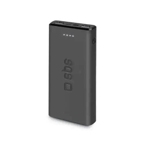 SBS Power bank 10.000 mAh extra slim con porta USB 2.1A Intelligent Charge (IC) batteria portatile Polimeri di litio (LiPo) Nero - TecnoRoyal