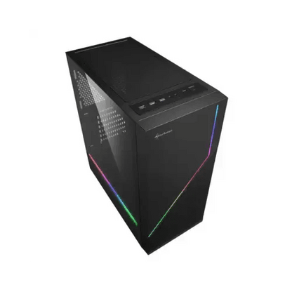 SHARKOON PC CASE GAMING RGB FLOW MIDI TOWER LED USB3.0 NERO - TecnoRoyal