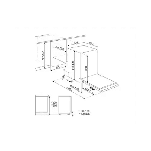 SMEG LAVASTOVIGLIE INCASSO 13 COPERTI D STL262D - TecnoRoyal