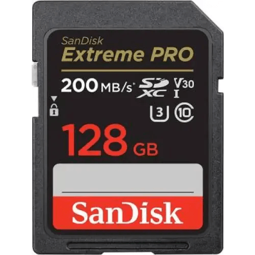 SanDisk Extreme PRO SD 128GB C10 UHS-I SDXC 200MB/s - TecnoRoyal