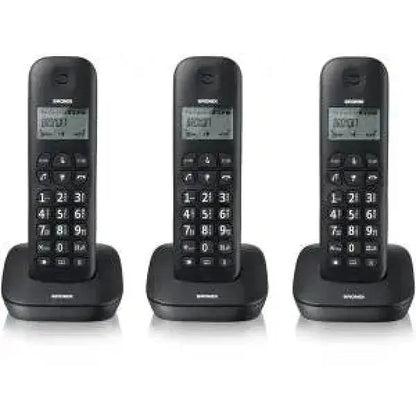 Set di 3 telefoni cordless Brondi con display chiaro e tasti grandi per una facile utilizzo