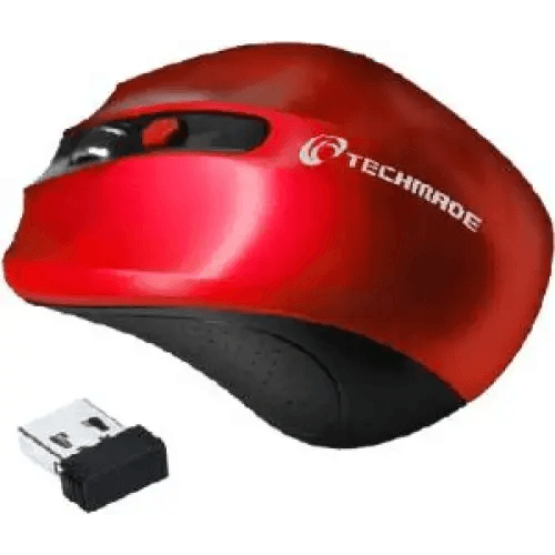 TECHMADE MOUSE OTTICO WIRELESS USB ROSSO TM-XJ30-RED - TecnoRoyal