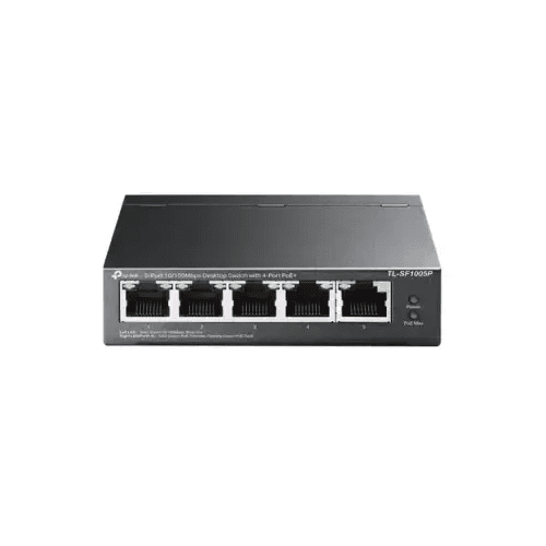 TPLINK HUB SWITCH 5 PORTE CON 4PORTE POE 10/100 TL-SF1005P - TecnoRoyal