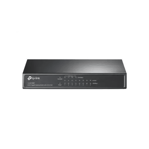 TPLINK HUB SWITCH 8 PORTE GIGABIT 4 PORTE POE 10/100/1000 TL-SG1008P - TecnoRoyal