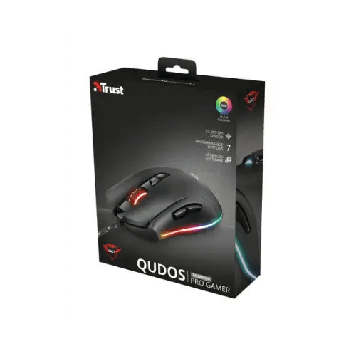 TRUST MOUSE GAMING OTTICO GXT900 QUDOS RGB MOUSE USB 15000DPI 23400 - TecnoRoyal