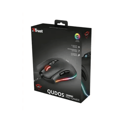 TRUST MOUSE GAMING OTTICO GXT900 QUDOS RGB MOUSE USB 15000DPI 23400 - TecnoRoyal