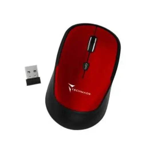 Techmade Mouse Wireless TM-XJ35 Red - TecnoRoyal