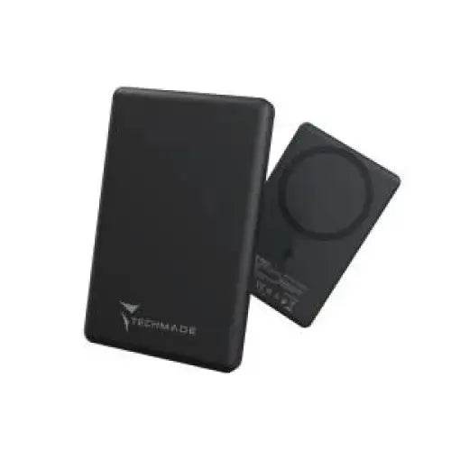 Techmade Powerbank 5000mAh Slim 7.9MM Wireless Magnetico Black - TecnoRoyal