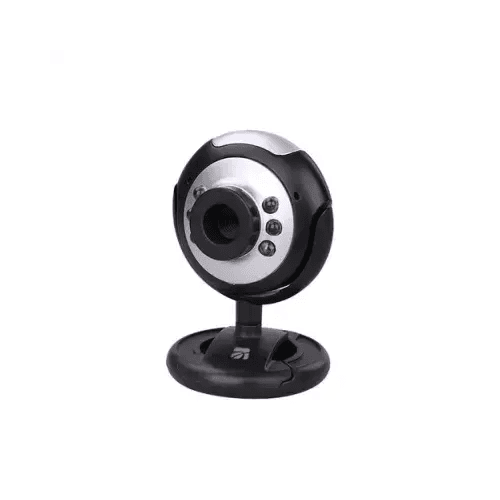 WEBCAM HD 640x480 CON MICROFONOE LUCE LED USB2.0 NERO cod.33861 - TecnoRoyal