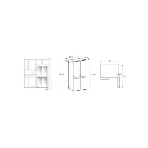 WHIRLPOOL FRIGO AMERICANO TOTALNO FROST 594LT 90CM E INOX WQ9 B2L EF - TecnoRoyal