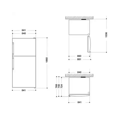 WHIRLPOOL FRIGO DOPPIA PORTA NOFROST 445LT E 84CM INOX W84TE 72 X 2 - TecnoRoyal