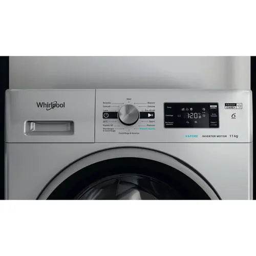 WHIRLPOOL LAVATRICE 11KG INVERTER VAPORE A SILVER FFB 116 SILVER IT - TecnoRoyal