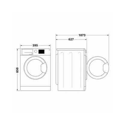 WHIRLPOOL LAVATRICE 8KG INVERTER 6°SE. VAPORE A 1400 GIRI FFB 846 SV IT - TecnoRoyal