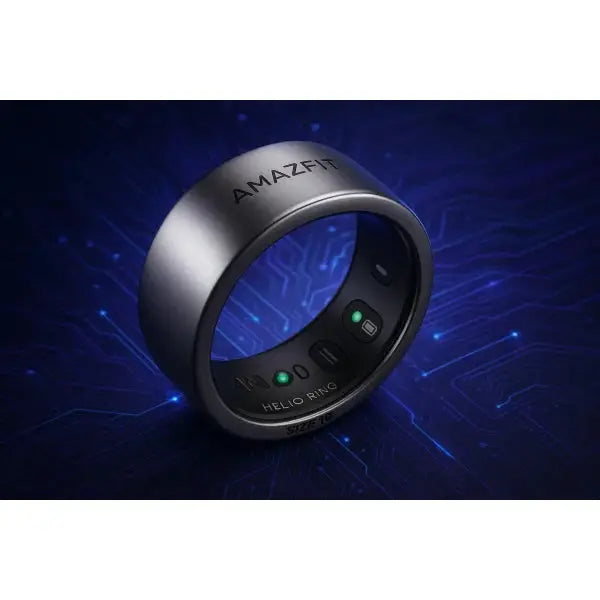 Anello Amazfit Helio Ring con design elegante e indicatori luminosi per monitoraggio della salute