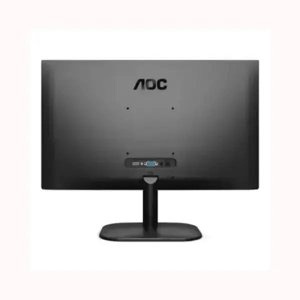 Retro del AOC Monitor nero con stand regolabile e porte di connessione visibili