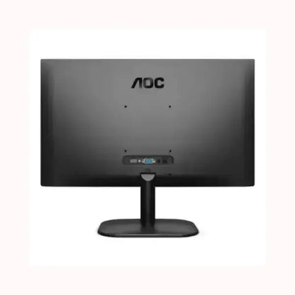 Retro del AOC Monitor nero con stand regolabile e porte di connessione visibili