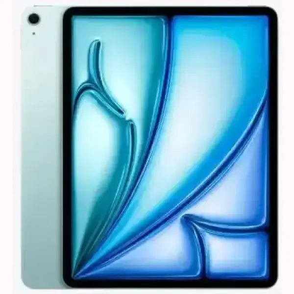 Apple iPad Air verde salvia vista frontale e retro con cornici sottili schermo grande e fotocamera posteriore singola