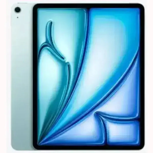 Apple iPad Air verde salvia vista frontale e retro con cornici sottili schermo grande e fotocamera posteriore singola