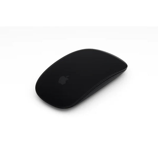 Mouse Apple Magic Mouse nero wireless con design minimalista e superficie multitouch per Mac
