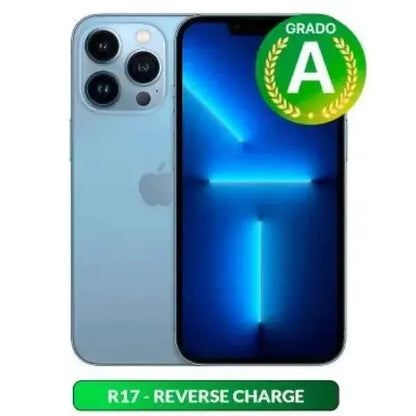 iPhone 13 Pro in azzurro con display luminoso e retro camera avanzata