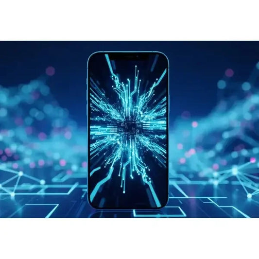 Apple iPhone 13 Pro con design innovativo e display ad alta risoluzione su sfondo futuristico