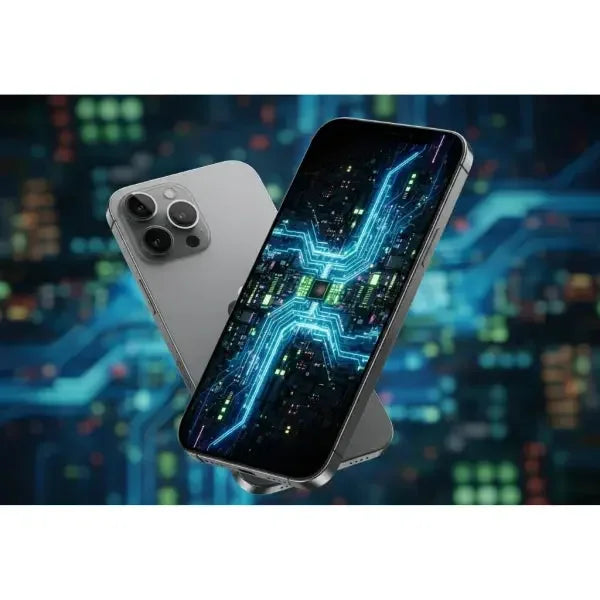 Apple iPhone 13 Pro con design elegante e schermo ad alta risoluzione su sfondo tecnologico