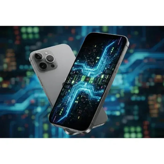 Apple iPhone 13 Pro con design elegante e schermo ad alta risoluzione su sfondo tecnologico