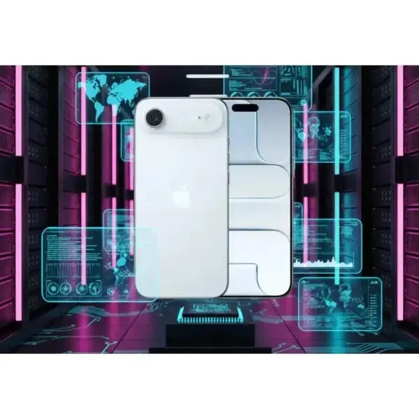 Smartphone Apple in bianco con design elegante e innovativo, ideale per la tecnologia all'avanguardia